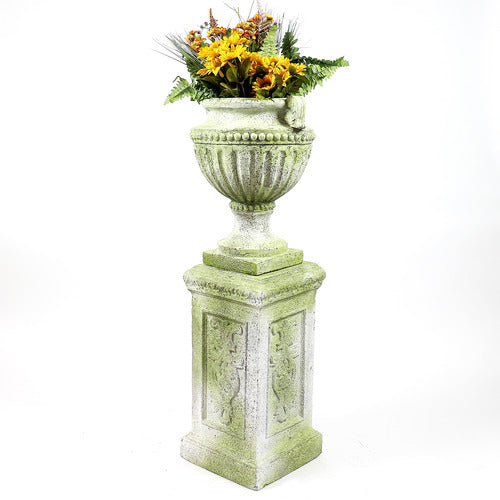 Fluted And Beaded Urn 18""h