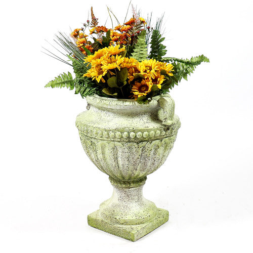 Fluted And Beaded Urn 18""h