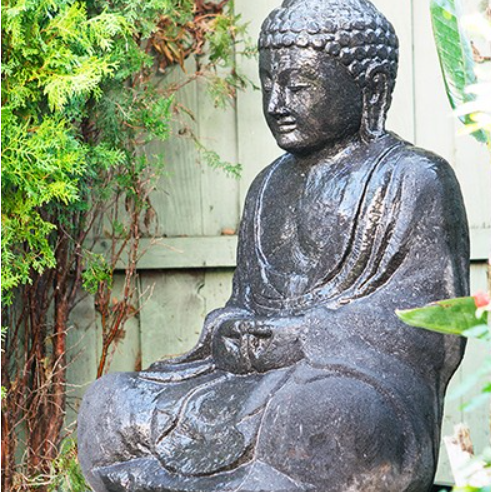 Large Zen Buddha Water Fountain 4 Ft - Bella Outdoors USA